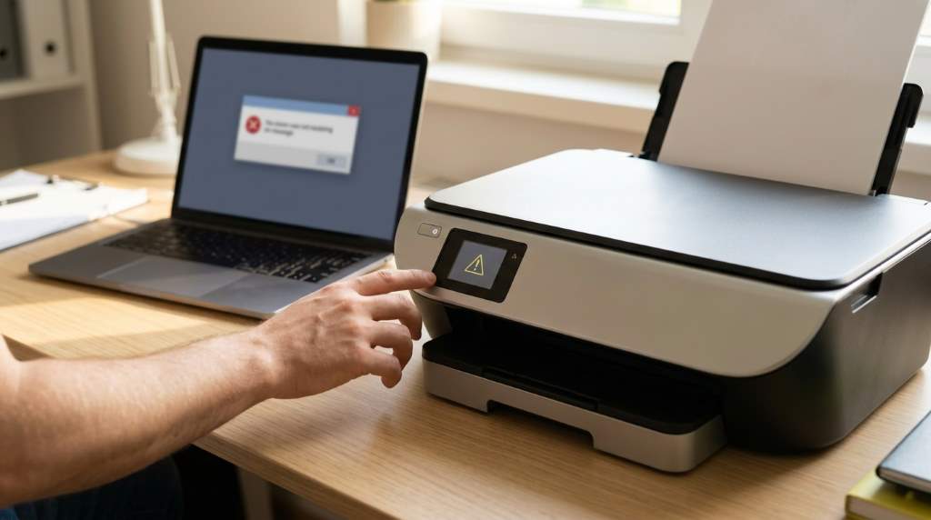 Laptop detecting wireless printer during setup