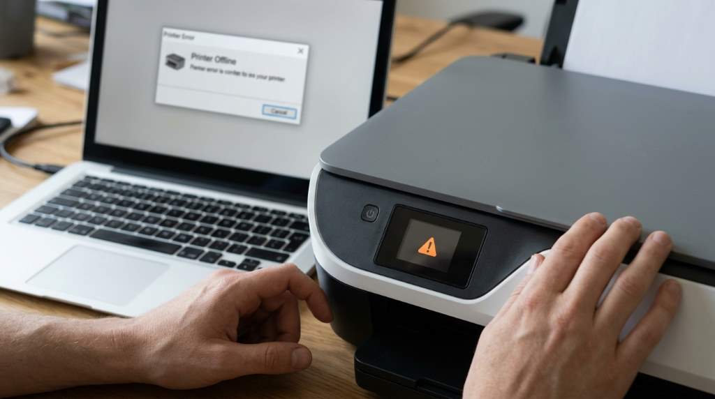 Wireless printer connected to home WiFi router